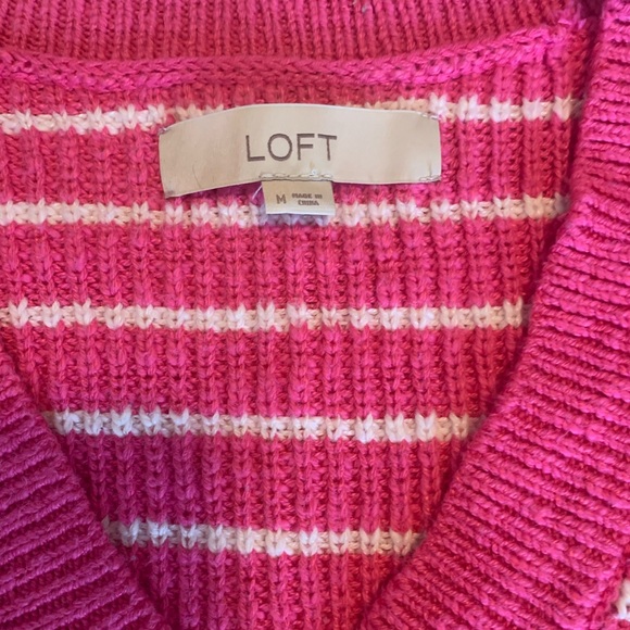 Pink and white striped cardigan - Picture 4 of 5